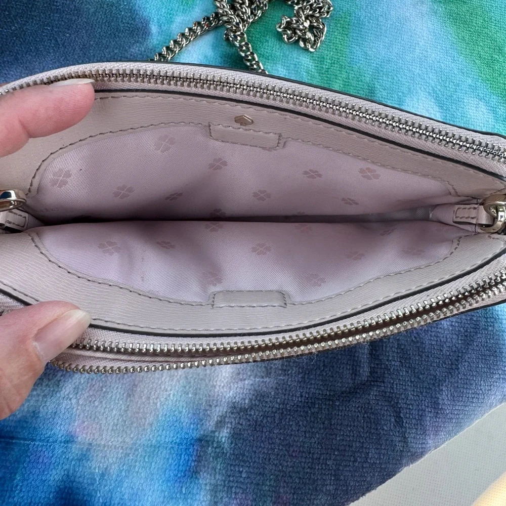 Kate Spade Burgundy and Cream Crossbody Bag‎ With Chain Strap